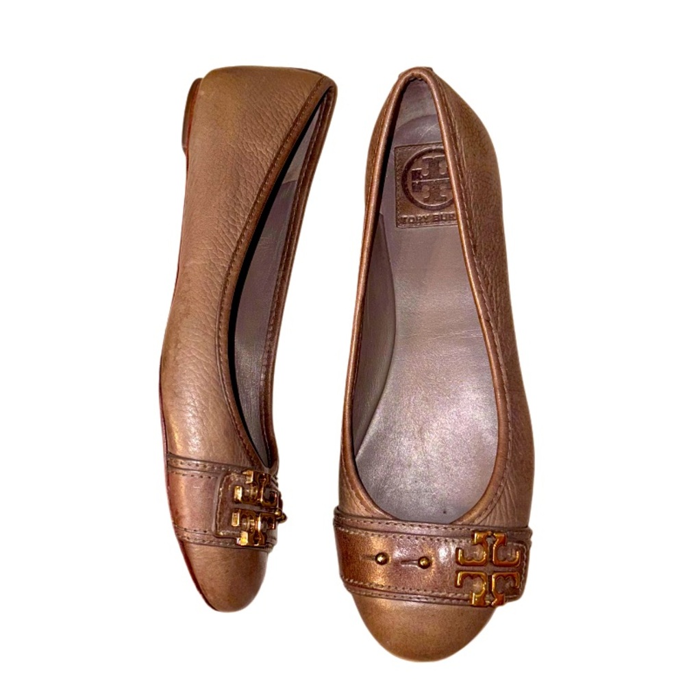 TORY BURCH Pebble leather flats women’s shoes size 8